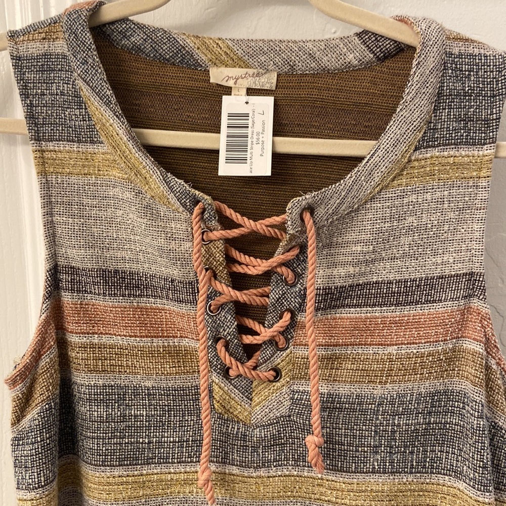 Striped Sleeveless Dress - Picture 2 of 5